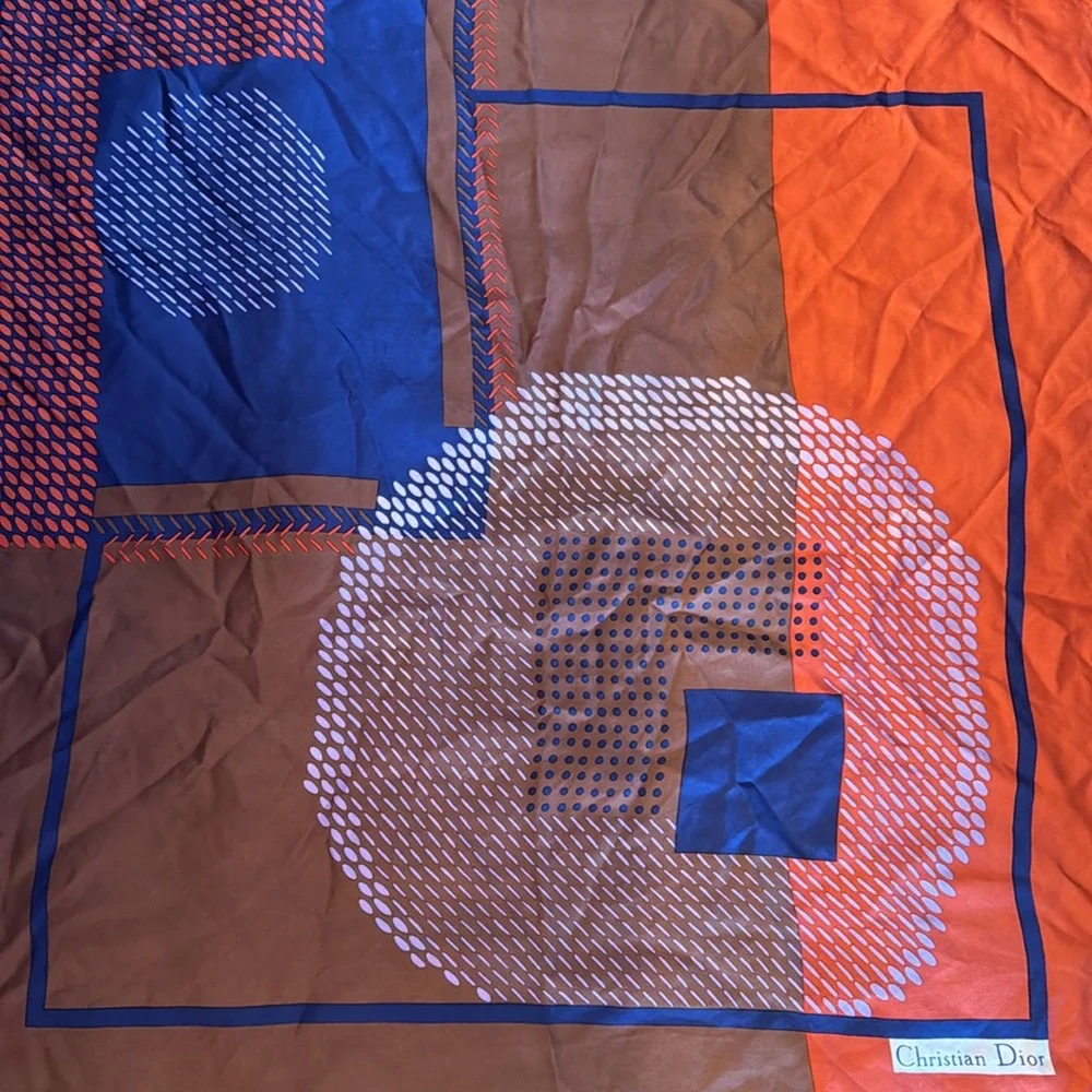 Dior Large VTG Silk Scarf